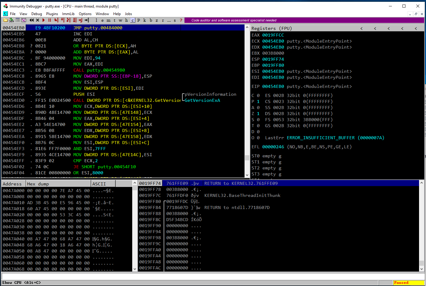 Memory Map Code Cave