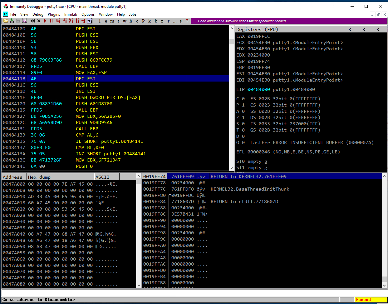 Code Cave DLL Execution Flow